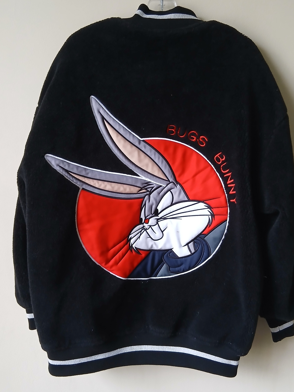 Looney Tunes Peacebird Bugs Bunny Wool Blend Applique Varsity Embroidered Jacket